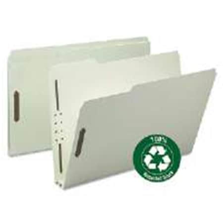Pen2Paper 20004 Recycled Pressboard Fastener Folders, Gray & Green PE2665529